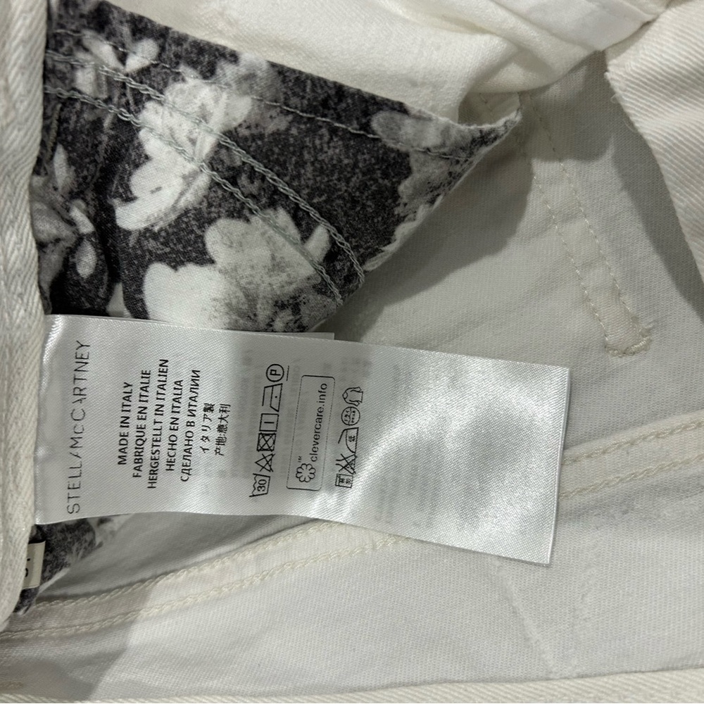 STELLA MCCARTNEY • White Cutoff Shorts • Sz 31 • - Picture 8 of 10